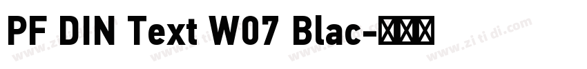 PF DIN Text W07 Blac字体转换 PF DIN Text W07 Blac字体转换